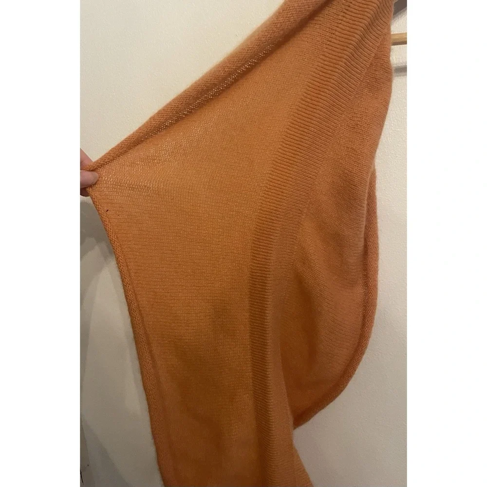 Pure Cashmere Women's Orange‎ Ruffle Scarf 100% Cashmere